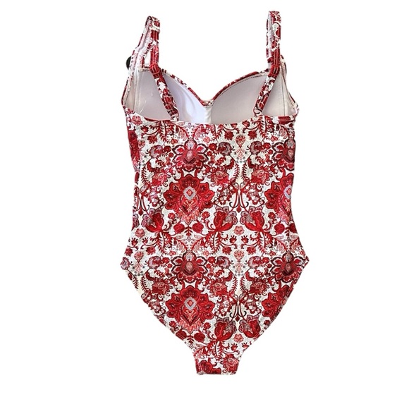 NEW Niptuck Women’s Sakina Floral Joanne One Piece Slimming Swimsuit size 4 Red - Picture 3 of 8
